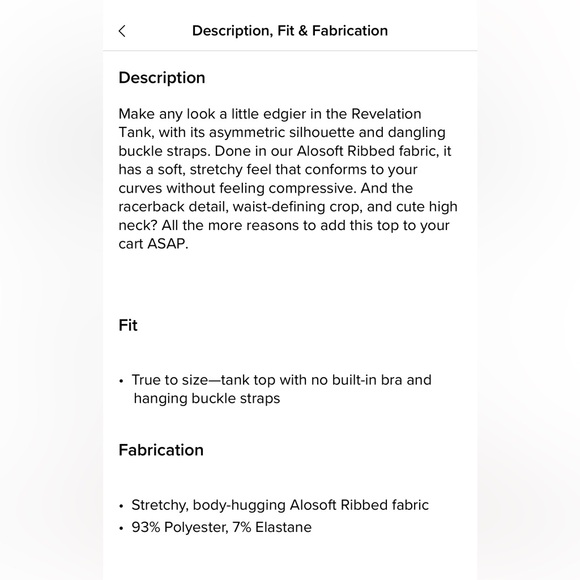 Alo yoga ribbed revelation tank botanical green - Picture 6 of 6